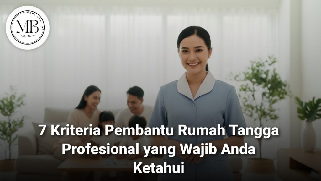 Pembantu Rumah Tangga Profesional sedang bekerja merapikan rumah