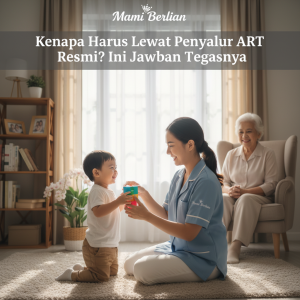 Penyalur ART resmi Mami Berlian menyediakan asisten rumah tangga profesional berseragam rapi yang sedang membersihkan furnitur dengan teliti