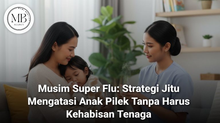 Seorang ibu sedang memberikan perawatan untuk mengatasi anak pilek