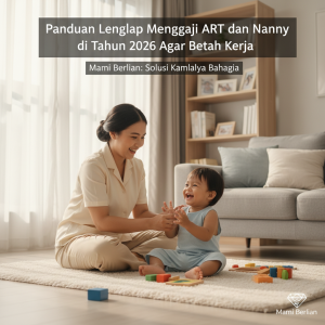 Seorang majikan memberikan amplop gaji kepada ART yang tersenyum sopan di ruang tamu minimalis, menunjukkan panduan menggaji ART dan Nanny 2026 yang adil.