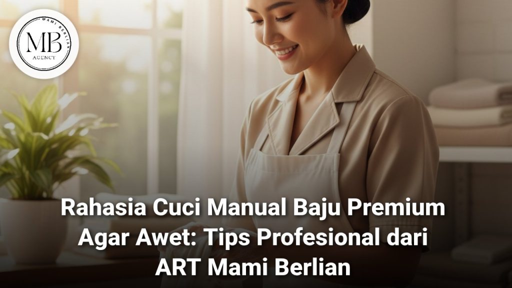Teknik cuci manual baju premium oleh ART profesional Mami Berlian