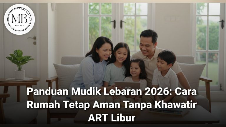 Ilustrasi persiapan mudik lebaran 2026 dengan rumah yang aman