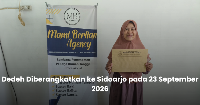 Pemberangkatan Dedeh ke Sidoarjo dengan kontrak kerja melalui Mami Berlian Agency