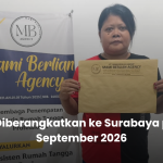 Pemberangkatan Sumin ke Surabaya oleh Mami Berlian Agency