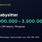 Lowongan Dicari Babysitter di KOTA JAKARTA SELATAN, DKI JAKARTA melalui BantuRumah
