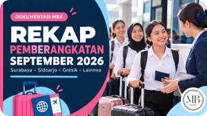 Rekap pemberangkatan pekerja Mami Berlian Agency September 2026 ke Surabaya, Sidoarjo, Gresik dan kota lainnya